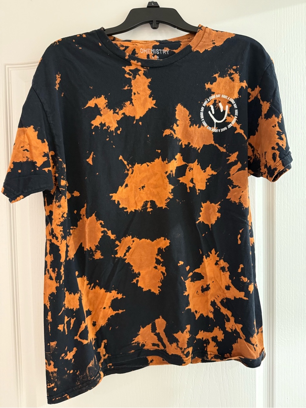 TieDye Orange and Black Shirt